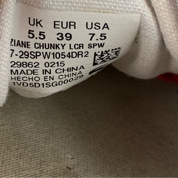 Lacoste Red Ziane Chunky Sneakers - Picture 7 of 8